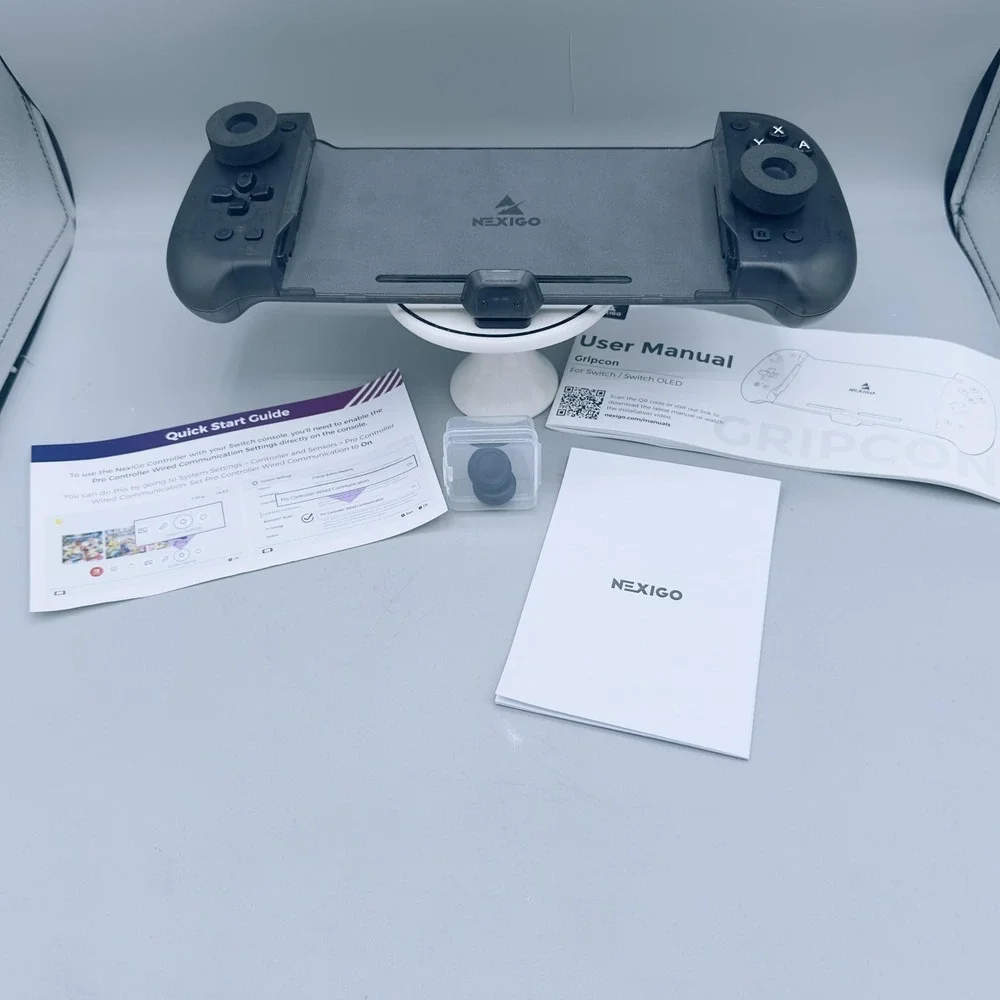 NexiGo Gripcon Switch OLED Controller Hall Joystick Turbo Motion Clear Gamepad